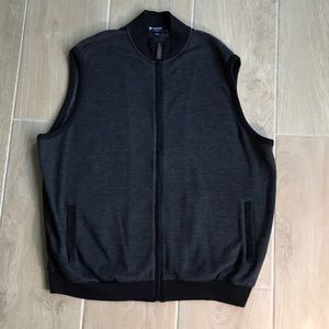 Cremieux Classics Vest Men’s XL Gray Full Zip Sweater Vest  Cotton Blend XL